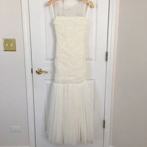 Full Length Formal Cream Colored Dress (sz 2)
